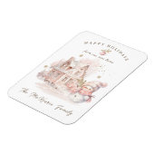 Nieuw Home Roze Sneeuwman Kerstmis Magneet (Linkerzijde)