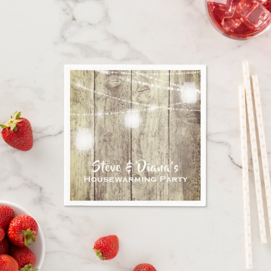 Nieuw Home Rustiek Hout Custom Housewarming Party Servet (Insitu)