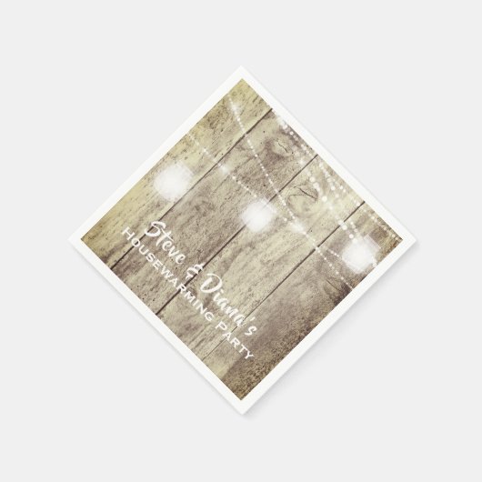 Nieuw Home Rustiek Hout Custom Housewarming Party Servet (Hoek)