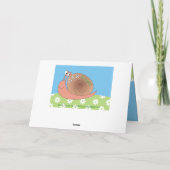 Nieuw Home Schattige Slak in Meadow Wenskaarten Kaart (Achterkant)