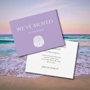 Nieuw Home Strand Zand Dollar Zacht Paarse Aankondiging