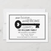 Nieuw Home Sweet Home Black White -  sleutel Aankondiging (Voorkant)