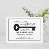 Nieuw Home Sweet Home Black White -  sleutel Aankondiging (Staand voorkant)