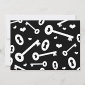 Nieuw Home Sweet Home Black White -  sleutel Aankondiging (Achterkant)