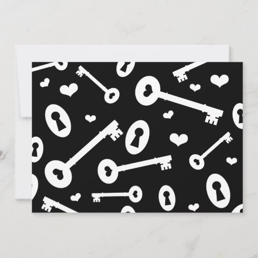 Nieuw Home Sweet Home Black White -  sleutel Aankondiging