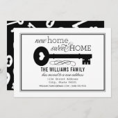 Nieuw Home Sweet Home Black White -  sleutel Aankondiging (Voorkant / Achterkant)