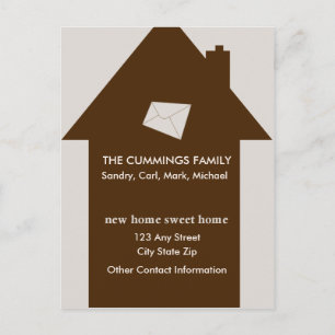Nieuw Home Sweet Home Briefkaart (Taupe)