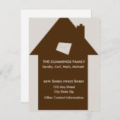 Nieuw Home Sweet Home Briefkaart (Taupe) (Voorkant / Achterkant)