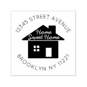 Nieuw Home Sweet Home Moving Retouradreslabel Zelfinktende Stempel (Design)