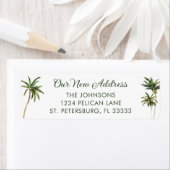 Nieuw Home Tropische Palmbomen Retouradres Etiket (Insitu)