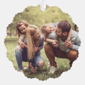 Nieuw Home Vakantieadres Verander 2 Foto Kerstmis Ornament Kaart (Achterkant)