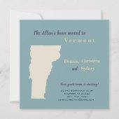 Nieuw Home Vermont Verhuizing Aankondiging Briefka (Voorkant)