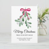 Nieuw Home Vrolijk Kerstfeest Verhuizen Aankondiging (Staand voorkant)
