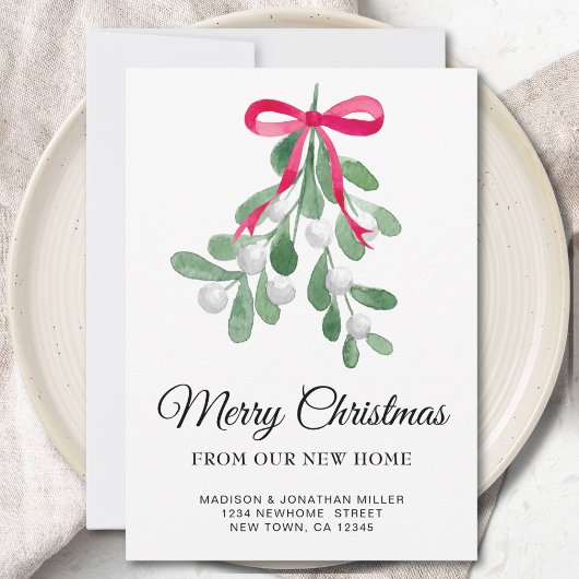 Nieuw Home Vrolijk Kerstfeest Verhuizen Aankondiging