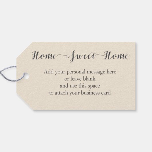 Nieuw Home Welkom | Antiek burcht Cadeaulabel (Achterkant Horizontaal)