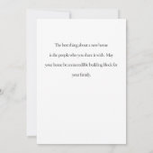 Nieuw Home Wishes Wenskaart Kaart (Achterkant)