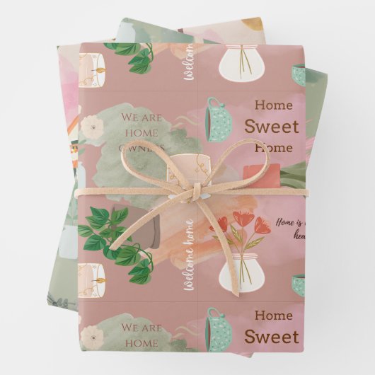 Nieuw Home Wrapping Papier Flat Sheet Set van 3 Inpakpapier Vel (In situ)