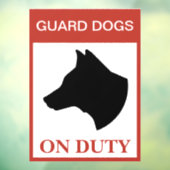 NIEUW! Honden in dienst — waarschuwingsbord Raamsticker (Vel 3)