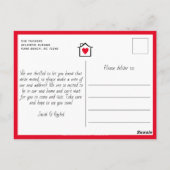 Nieuw hoofdartikel Nieuwe adreswijziging Aankondig Briefkaart (Achterkant)