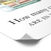 Nieuw hoofdstuk baby shower - Hoeveel snoepjes Poster (Hoek)