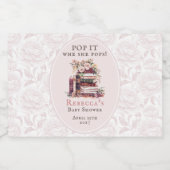 Nieuw hoofdstuk baby shower Pop het, als ze poppen Sparkling Wijnetiket (Enkel label)