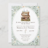 Nieuw hoofdstuk baby shower waterverf, wilde bloem kaart (Voorkant)