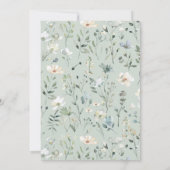 Nieuw hoofdstuk baby shower waterverf, wilde bloem kaart (Achterkant)