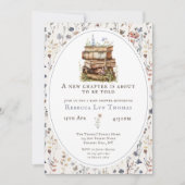 Nieuw hoofdstuk baby shower waterverf, wilde bloem kaart (Voorkant)