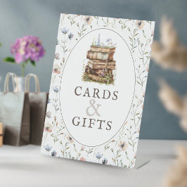 Nieuw hoofdstuk baby shower wildflower kaarten & g reclamebord met voetstuk