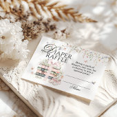 Nieuw hoofdstuk Begin Boek bloem Baby shower Luier Informatiekaartje