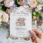 Nieuw hoofdstuk Begin boek Bloemen Baby shower Kaart