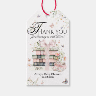 Nieuw hoofdstuk Begin Boek Wildflower Baby Meisje  Cadeaulabel