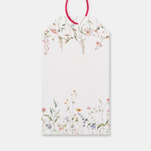 Nieuw hoofdstuk Begin Boek Wildflower Baby Meisje  Cadeaulabel (Achterkant)