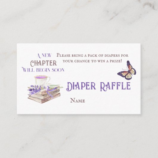 Nieuw hoofdstuk Begin Brunch Diaper Baby shower Ra Informatiekaartje (Voorkant)