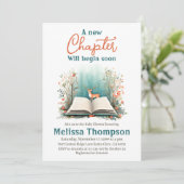 Nieuw hoofdstuk Begin Deer Book Baby shower Kaart (Staand voorkant)