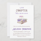 Nieuw Hoofdstuk Begin Lavendel Bruiloft Boek Baby Kaart (Voorkant)