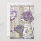 Nieuw hoofdstuk Begin Lavender Bouquet Baby shower Kaart (Achterkant)