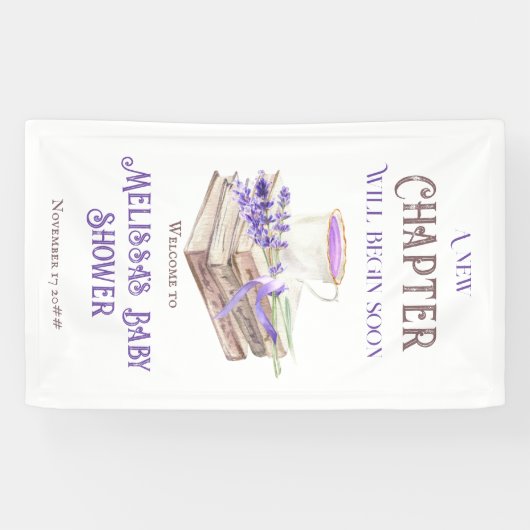 Nieuw Hoofdstuk Begin met het Baby shower van het  Spandoek (Horizontaal)