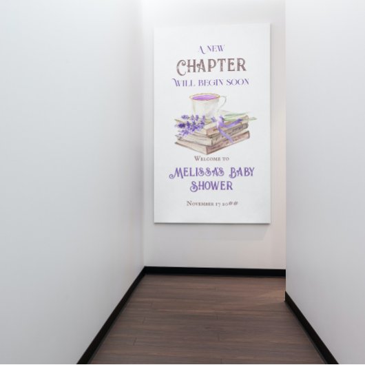 Nieuw hoofdstuk Begin Verhaalboek Thema Babyfeestj Spandoek