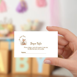 Nieuw hoofdstuk begint Baby Fox Luier Raffle Ticke Informatiekaartje