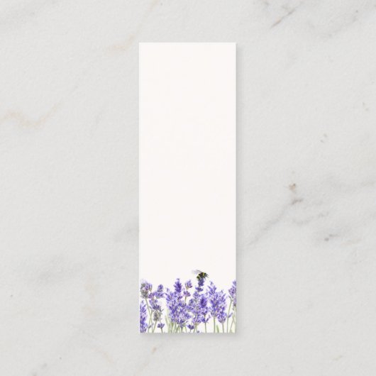 Nieuw hoofdstuk begint Baby shower Bladwijzer Favo Mini Visitekaartje (Achterkant)