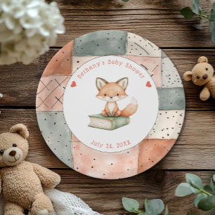 Nieuw hoofdstuk begint Baby shower Storybook Papieren Bordje