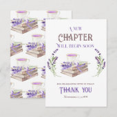 Nieuw Hoofdstuk Begint Binnenkort Lavendel Boeken  Bedankkaart (Voorkant / Achterkant)