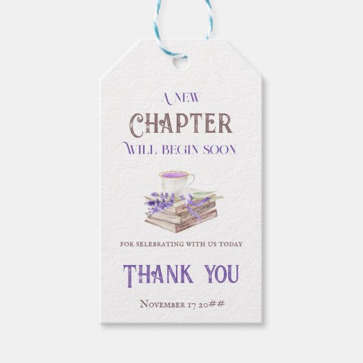 Nieuw Hoofdstuk Begint Binnenkort Lavendel Boeken  Cadeaulabel (Voorkant)