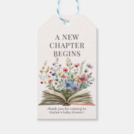 Nieuw hoofdstuk Begint Boek Baby shower Gift Label Cadeaulabel