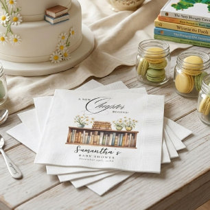 Nieuw hoofdstuk begint Boek Baby Shower welkomstbo Servet