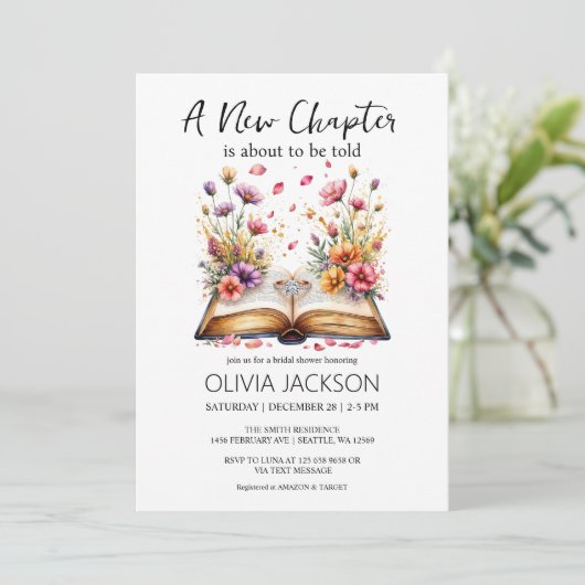 Nieuw hoofdstuk begint boek en ring Vrijgezellenfe Kaart (Staand voorkant)