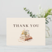 Nieuw Hoofdstuk Begint Bruidsfeest Bedankkaart (Staand voorkant)