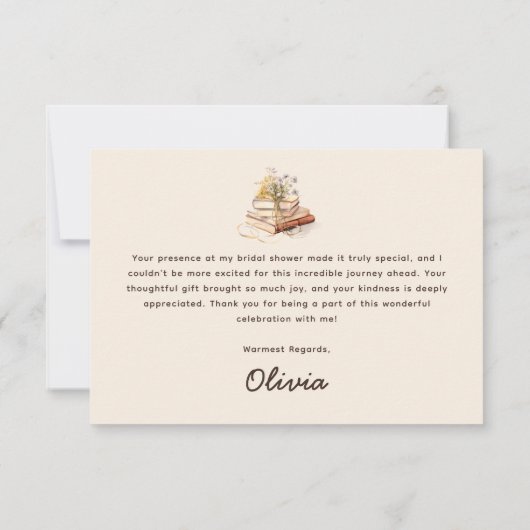 Nieuw Hoofdstuk Begint Bruidsfeest Bedankkaart (Achterkant)