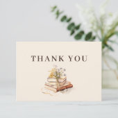 Nieuw Hoofdstuk Begint Bruidsuitnodiging Bedankkaart (Staand voorkant)